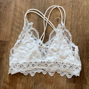 Boutique White Lace Gypsy Bralette
